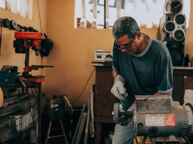 Small business owners work in mechanic shop